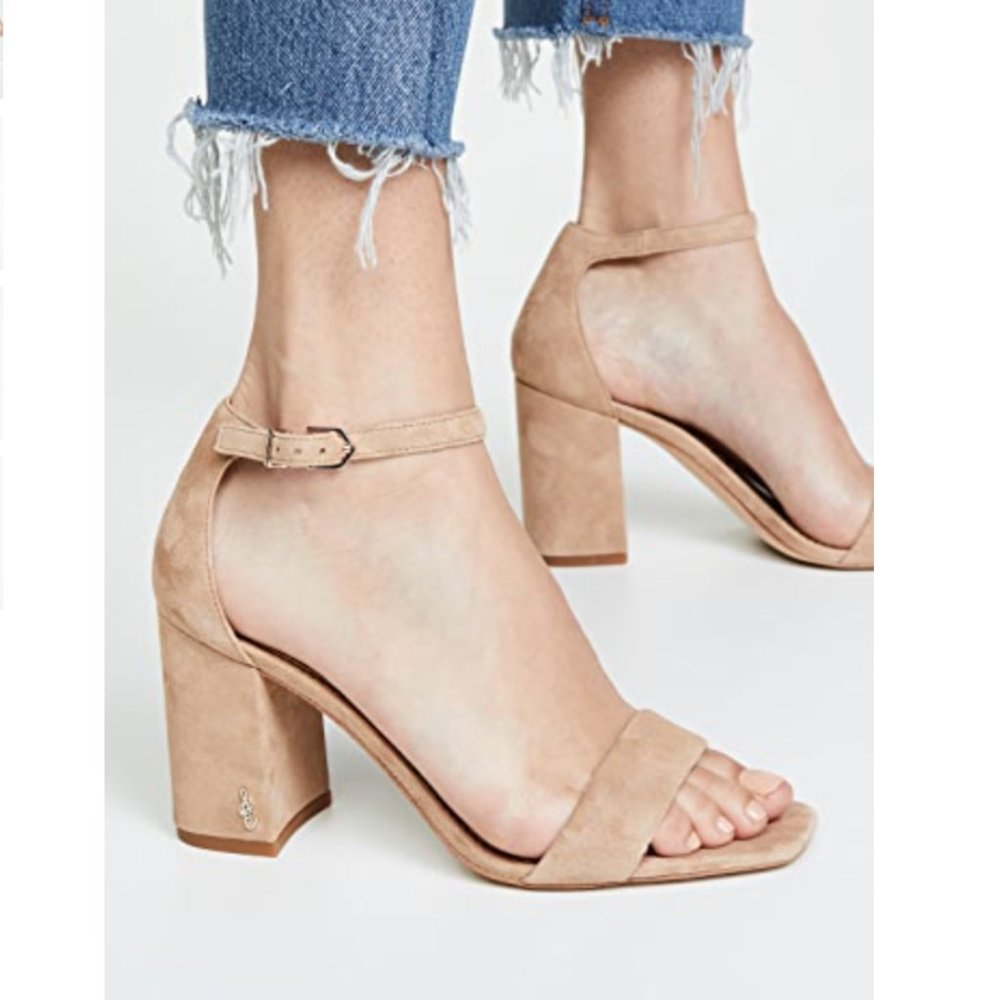 Sam Edelman Yael Suede Sandals in Oatmeal